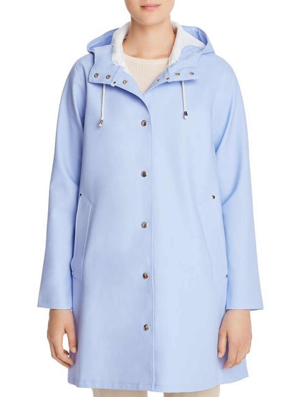 Stutterheim Mosebacke Lightweight Swedish Raincoat Light Blue XXS